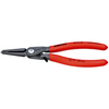 48 31 J2 Precision Circlip Pliers for internal circlips in bore holes with overstretching limiter with non-slip plastic coating grey atramentized 180 mm